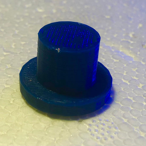 Top Hat 3D Printed Urchin Hat Blue